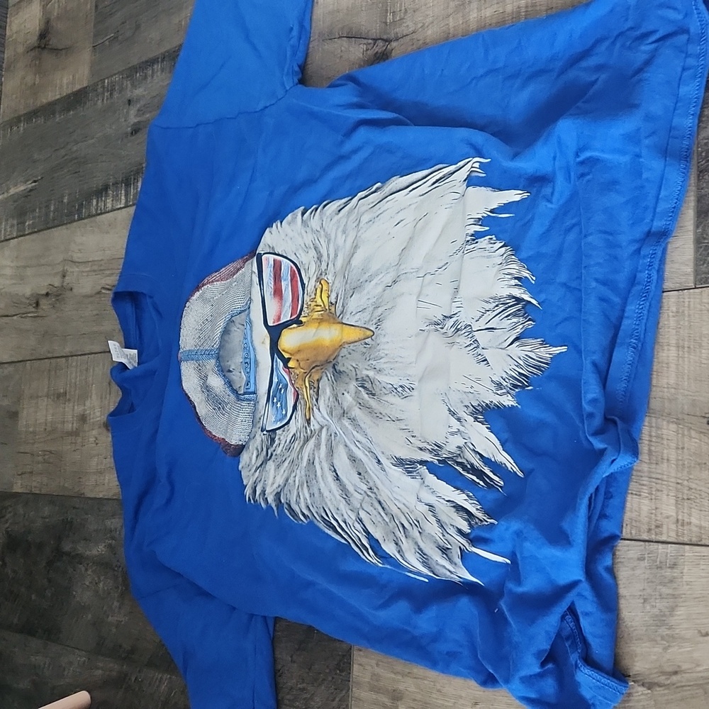 A mens 4th of July hawk shirt